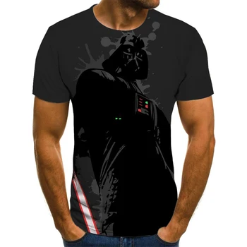 La Impresión 3D Color de Verano de los Hombres T-shirt T-shirt de Moda Cool Negro T-shirt/la Calle de los Hombres 2020 Mejor