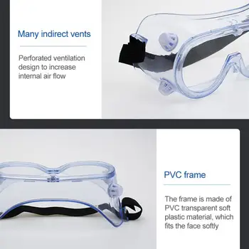 Las NUEVAS Gafas de Trabajo Anti del Polvo Anti-Niebla Antisand a prueba de Polvo a prueba de viento Gafas de Protección Ocular Suave Transparente Gafas