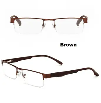 N89 la Mitad de Marco Cuadrado de Metal gafas de lectura con el Resorte de la bisagra superior de la calidad de los Espectáculos para Farsight Gafas de Lectura