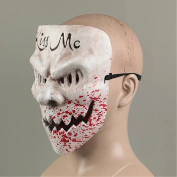 La Purga de Kiss Me de Miedo Máscara de Halloween Cosplay Máscaras de Cara Espeluznante Horror de la Campana Mascarilla para la Fiesta de Carnaval de Disfraces accesorios para Adultos niños