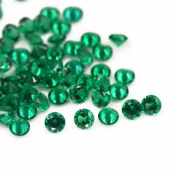1~3 mm de Corte Redondo de Color Verde Nano Gemas Sintéticas Para la Joyería de Piedra