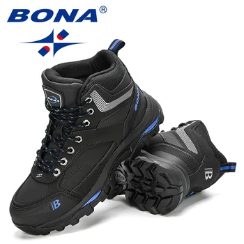 BUENA 2020 los Nuevos Diseñadores de Nubuck de las Botas de los Hombres Zapatos de Invierno para Caminar Escalada en deportes de Montaña, Botas de Hombre de la Felpa Cálida Nieve Calzado