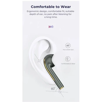 J18 TWS Auriculares Bluetooth de la Música Auricular Impermeable de Control Táctil Fidelidad de Sonido Para Iphone, Huawei, Xiaomi Auriculares Inalámbricos