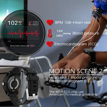 Nennbo E101 ECG PPG reloj Inteligente Borde Norte de la medicina de aviso remoto de la cámara de la frecuencia cardíaca presión arterial deporte smartwatch hombre IP67