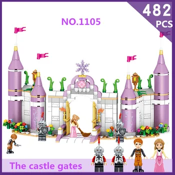 El Cuento de hadas de la película de diy juguetes divertidos Castillo de la Princesa Compatible marcas de Amigos de la Ciudad de Castillo de Modelo de Bloques de Construcción Niña de Juguetes para los niños