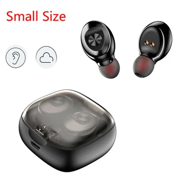 Mini Auriculares Inalámbricos Bluetooth 5.0 Sonido Estéreo de Auriculares IPX5 Impermeable de los Deportes de Auriculares con Pantalla Digital de Caja de Carga