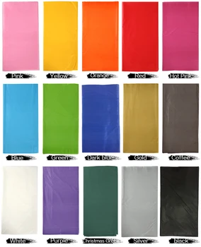 Colorido 137x274cm Desechables Mantel Rectángulo de la Parte de Plástico Impermeable de la Cubierta de la Mesa para el Hogar de la Boda de la Fiesta de Cumpleaños de Suministros