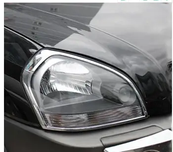 ABS Cromado Delantero+Trasero faro de la Cubierta de la Lámpara 2005-2012 para Hyundai Tucson Coche estilo