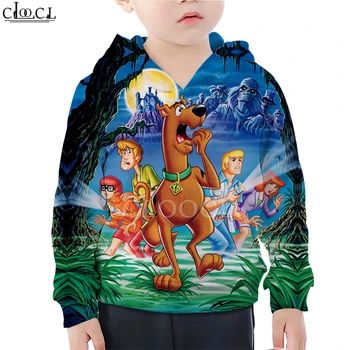 La familia de módulos de dibujos animados de Scooby Doo Sudaderas con capucha de Niño Niña la Impresión 3D para Niños con Capucha Sudadera Casual Harajuku Streetwear Niños Tops