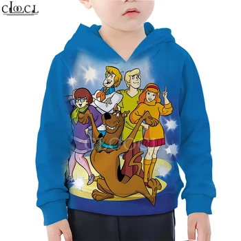 La familia de módulos de dibujos animados de Scooby Doo Sudaderas con capucha de Niño Niña la Impresión 3D para Niños con Capucha Sudadera Casual Harajuku Streetwear Niños Tops