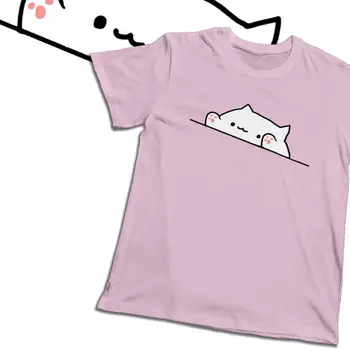Algodón Natural Bongo Gato Tambor Gato Teclado Electrónico de Rock Camiseta Unisex Harajuku Alta Calidad de la Moda O-la parte Superior del cuello Camiseta
