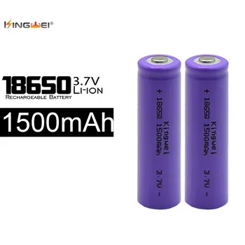 A estrenar KingWei Púrpura 18650 batería de 1500mAh Li-ion Batería Recargable de 3,7 v de Ahorro de Energía Señaló Pilas Cilíndricas