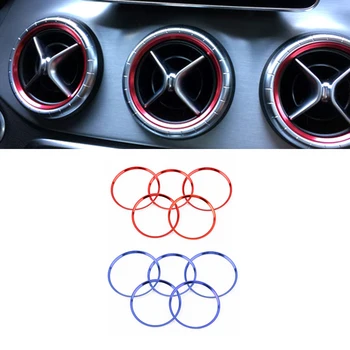 Car styling 5 unidades de Aire acondicionado de Aire de Ventilación de la Salida del Anillo de la Cubierta de Recorte de Decoración de 2 Colores para Mercedes Benz AMG Accesorios de la Venta Caliente