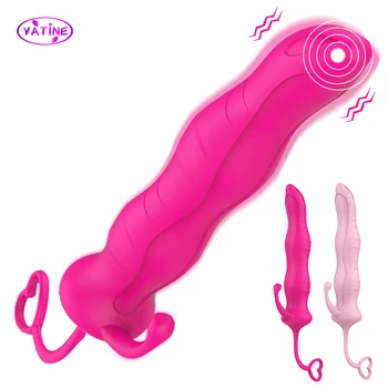 VATINE Forma la Lengua de los Juguetes Sexuales Para Adultos Consolador Vibrador Para la Mujer de la Vagina Toyes Butt Plug Masturbador Íntimo Bienes Plug Anal