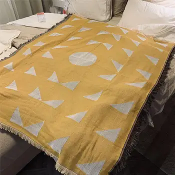 De estilo europeo, manta antideslizante tela cojín de sofá al aire libre de picnic mat étnico, retro manta India geométricas tótem manta