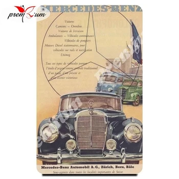 Imán de nevera de recuerdos Mercedes-Benz Репринт винтажного постера