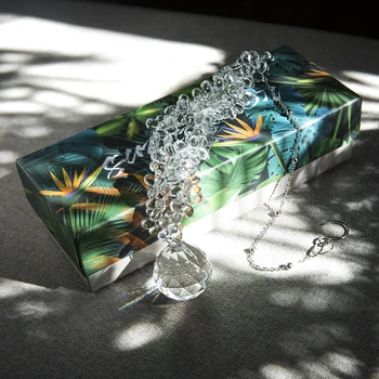 H&D 30 mm Bola de Cristal Prisma Suncatcher Claro Facetas Colgante Adorno de Cristales arco iris Maker para Windows,al aire libre de la Decoración del Jardín
