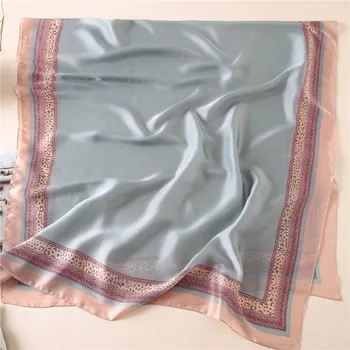 2020new la bufanda de seda de las mujeres de lujo de encaje Leopardo impreso chal envoltura de alta calidad pañuelo suave invierno de la bufanda para mujer de viajes pashmina