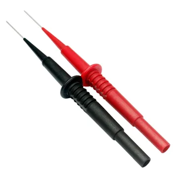 AideTek DOS5 fuerte y duro acero inoxidable aguja de los cables de prueba para DMM multímetro CE CATII 600V MAX. 1A 4 mm socket52PC