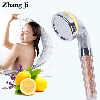 ZhangJi el Cuidado de la Piel de Aniones SPA Ducha de Lluvia Cabeza de Vitamina C Cartucho de Filtro de Limón/Lila/Rosa de los Cítricos Aroma de Mano