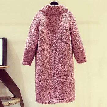 2020 otoño de la felpa de la capa femenina elegante de piel sintética capa femenina gruesa caliente de la felpa de manga larga chaqueta de abrigo de invierno