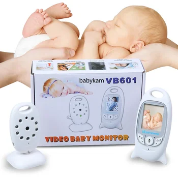601 vigila bebes bebé de la cámara de 2,0 pulgadas de pantalla LCD de llorar a los bebés vigilabebe vb601 de INFRARROJOS de visión Nocturna de 8 canciones de Cuna Sensor de Temperatura 2 forma de hablar