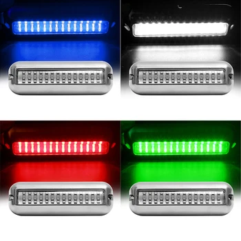 42 Subacuática del LED Pontón en el espejo de Popa de la Luz 50W de Acero Inoxidable Barco Impermeable de la Bombilla de luz Blanca/Azul/Verde/Rojo
