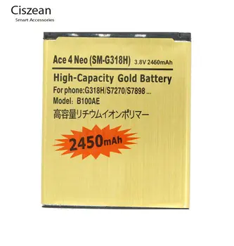 2450mAh B100AE / EB-BG313BBE de Oro de Reemplazo de la Batería + Cargador Universal Para Samsung Galaxy Ace 3 ACE 4 Neo S7270 G318H S7898