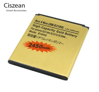 2450mAh B100AE / EB-BG313BBE de Oro de Reemplazo de la Batería + Cargador Universal Para Samsung Galaxy Ace 3 ACE 4 Neo S7270 G318H S7898