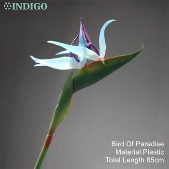 INDIGO - 5pcs/Lote de Aves Del Paraíso de las Orquídeas Ramo Verdadero Toque de Flores de la Boda de Flores Artificiales Floral Evento de Fiesta de Envío Gratis