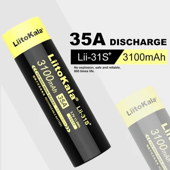 20PCS LiitoKala Lii-31S 18650 3.7 V 3100mA 35A de energía de iones de litio de la batería de la linterna de LED / taladro eléctrico / de coche de juguete