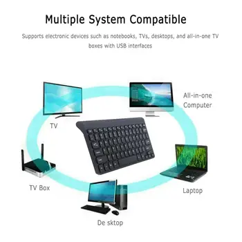 2.4 G Teclado Inalámbrico Y Ratón Combo Set Ultra Thin Mini Teclado Multimedia Mouse Para Notebook, Laptop Desktop Smart TV