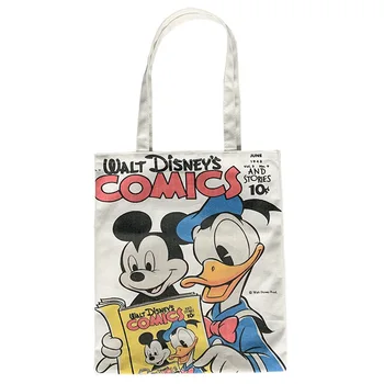 Disney bolsa de lona de las mujeres de un solo hombro Japonés de los estudiantes lindo bolso de mano, bolso de mujer de Mickey mouse lienzo bolso de mano