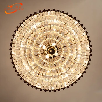 Moderno, de Lujo, Iluminación de la lámpara de la Ronda de Araña de Cristal LED Colgante Colgante de Luz de Salón Comedor Dormitorio Decoración