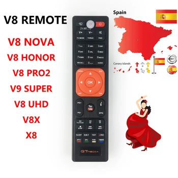 Control remoto HD TV vía Satélite Receptor de Gtmedia G1 G2 G3 G5 GTS V7S HD V7 PLUS TT PRO V8 NOVA V8 de HONOR SUPER V8 V9 UHD