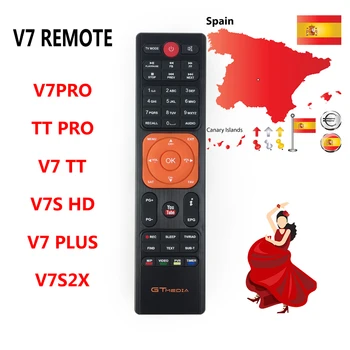 Control remoto HD TV vía Satélite Receptor de Gtmedia G1 G2 G3 G5 GTS V7S HD V7 PLUS TT PRO V8 NOVA V8 de HONOR SUPER V8 V9 UHD