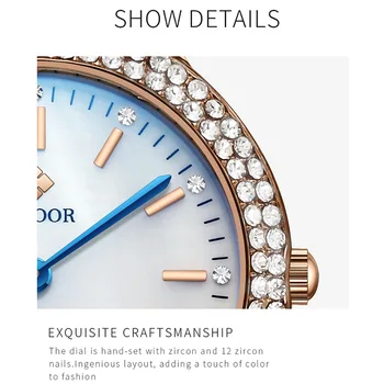 WWOOR Nuevo Reloj de Oro Rosa De las Mujeres de Lujo del Diamante de Cuarzo Reloj de Pulsera con Estilo Elegante Reloj de Pulsera de Mujer de Regalo reloj mujer