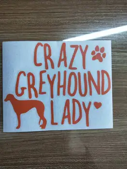 Loco Greyhound Señora Etiqueta Engomada Del Coche Del Vinilo Coche De Embalaje Accesorios Producto Apliques Decorativos Patrón