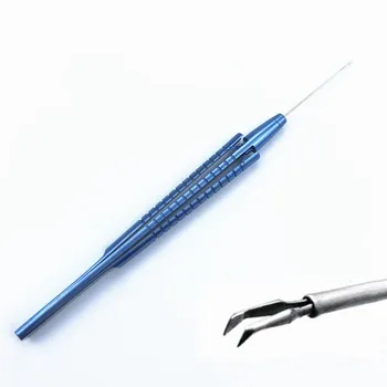 Aleación de titanio Capsulorrexis Forcep Virtreo de la Retina punta Curvada Ophthalmic microcirugía instrumento