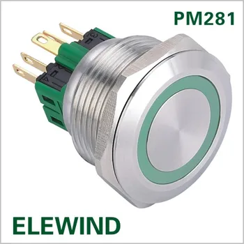 ELEWIND 28mm Anillo iluminado interruptor de botón(PM281F-11ZE/G/12V/S)