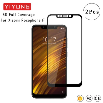 YIYONG 5D Completo de la Cubierta de Vidrio Para Xiaomi Pocophone F2 Pro X3 NFC Vidrio Templado Protector de Pantalla Para Xiaomi Poco X3 F1 C3 M3 M2 Pro