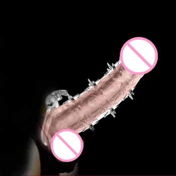 OLO Extensiones de Condones Lubricante Extender Condón Punto G Pene Manga del Pene Cubierta Anillo para el pene Consolador de la Vaina de los Condones Sexo Juguete Polla Anillo de Polla