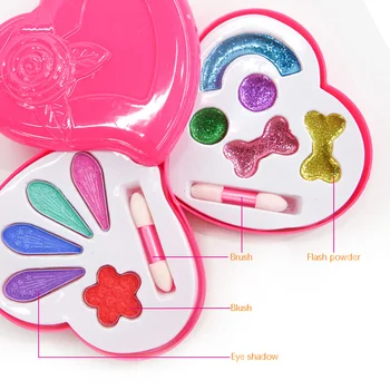Los niños conforman Conjunto de Juguete Juego de fantasía de Princesa de color Rosa Maquillaje de Belleza de Seguridad No tóxico Kit de Juguetes para las Niñas Vestirse Cosmética Chica Regalos