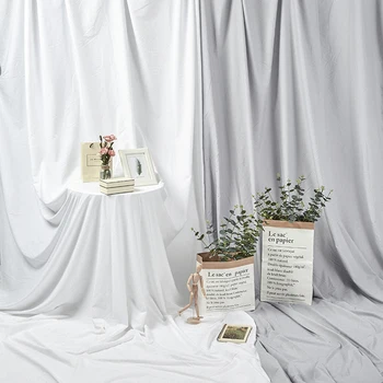Fondo de navidad de la fotografía props INS estilo de fondo de tela blanco gris rosa azul de poliéster de algodón estudio de fondo de tela