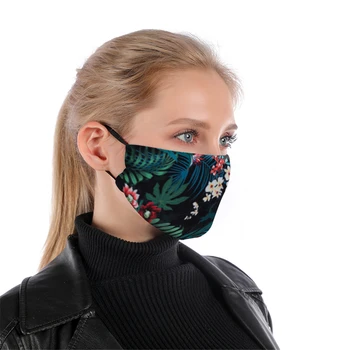 La moda Reutilizables de la máscara de la Cara Con Correas Ajustables Con Filtro Lavable de la Máscara de la Mujer de la Boca de la Máscara a prueba de viento de la Boca-mufla Máscaras