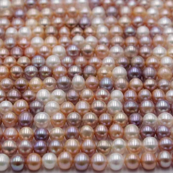Nueva Agua Fresca Color Mezclado, Perlas de 7-8MM Tamaño de BRICOLAJE Perlas Accesorios de las Señoras de la Joyería de Accesorios de Alta Calidad de la Perla de Mayoreo