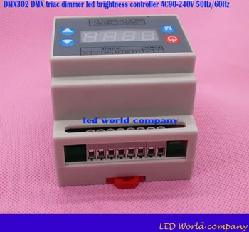 Envío gratis DMX302 DMX triac brillo del led controlador de AC90-240V 50Hz/60Hz de alta tensión 3 canales 1A/canal