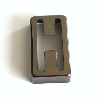 1 Conjunto de color Negro H agujero de Níquel de plata humbucker para guitarra de recogida de la cubierta para el LP de guitarra de recogida de los kits