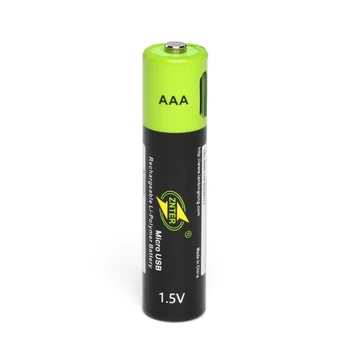 1PCS ZNTER 1.5 V AAA recargable de la batería de 600mAh recargable USB batería de polímero de litio de carga rápida a través de Micro USB cable