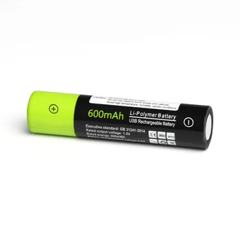 1PCS ZNTER 1.5 V AAA recargable de la batería de 600mAh recargable USB batería de polímero de litio de carga rápida a través de Micro USB cable
